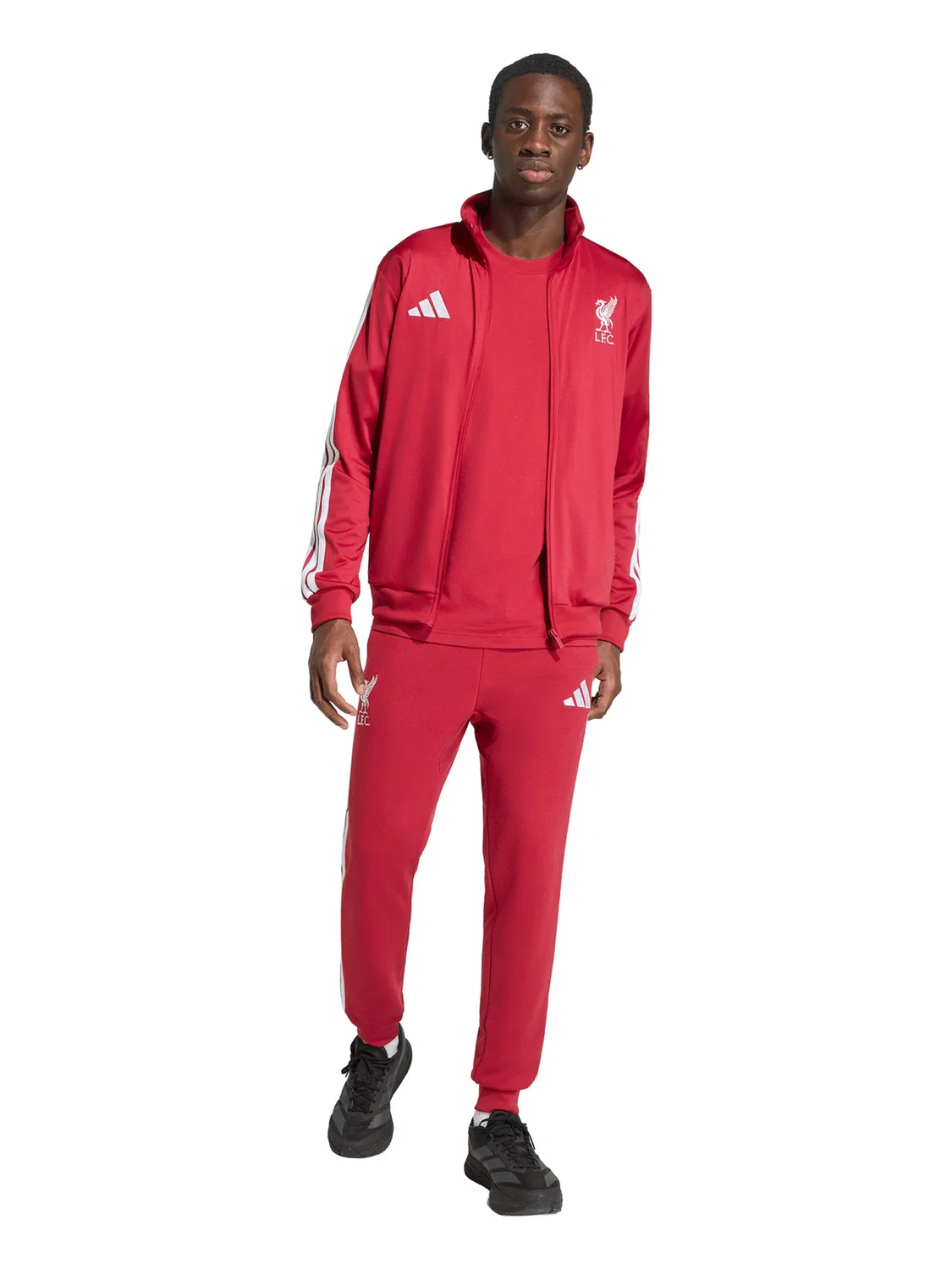 Тренировочная куртка Adidas Performance LFC DNA красного цвета — фото 4