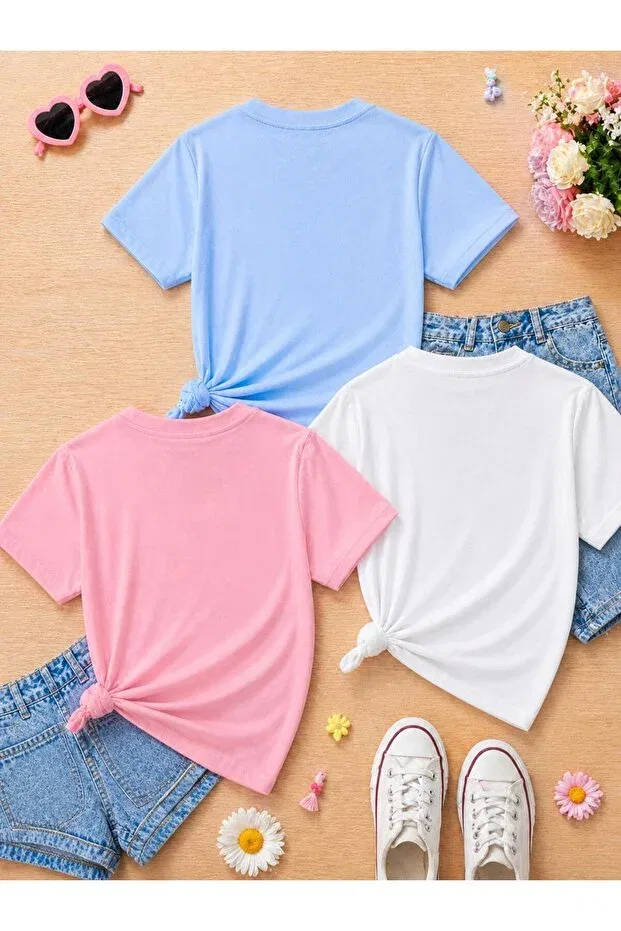 Детская футболка для мальчиков с принтом Lorvex, Blue-Pink-White — фото 2