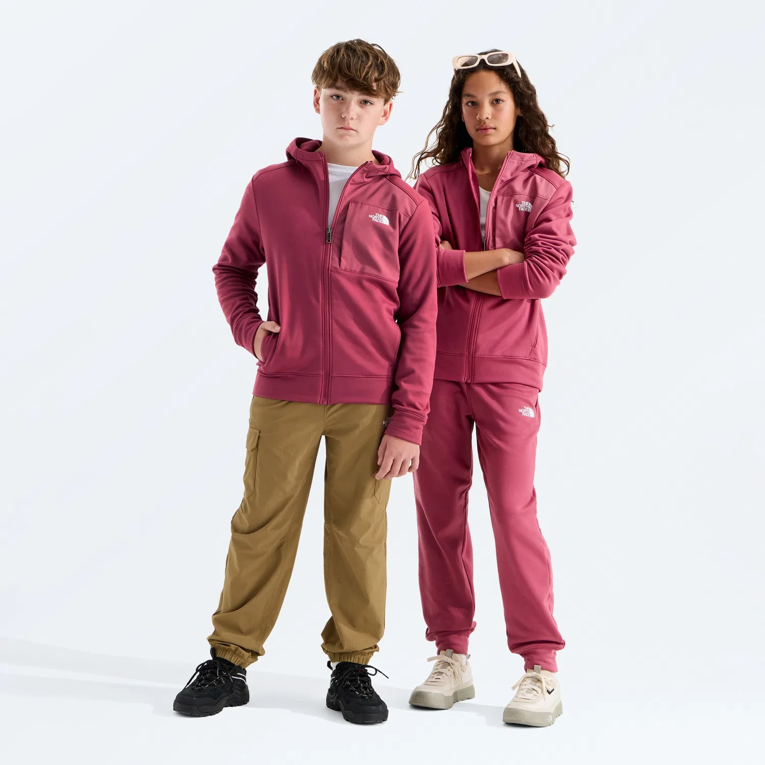 Детская куртка на молнии с капюшоном из флиса Performance The North Face, Fermented Clay — фото 3