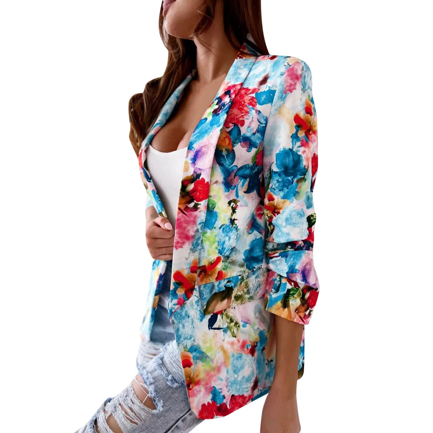 Женская куртка с принтом Casual и Elegant, Blu
