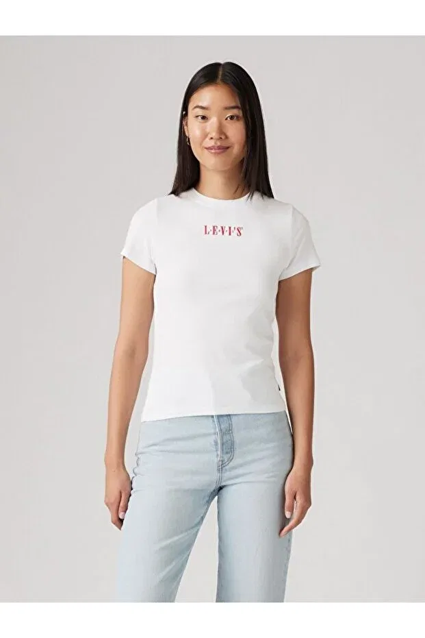 Женская хлопковая футболка с коротким рукавом Serif 1873 Levi'S, Whites