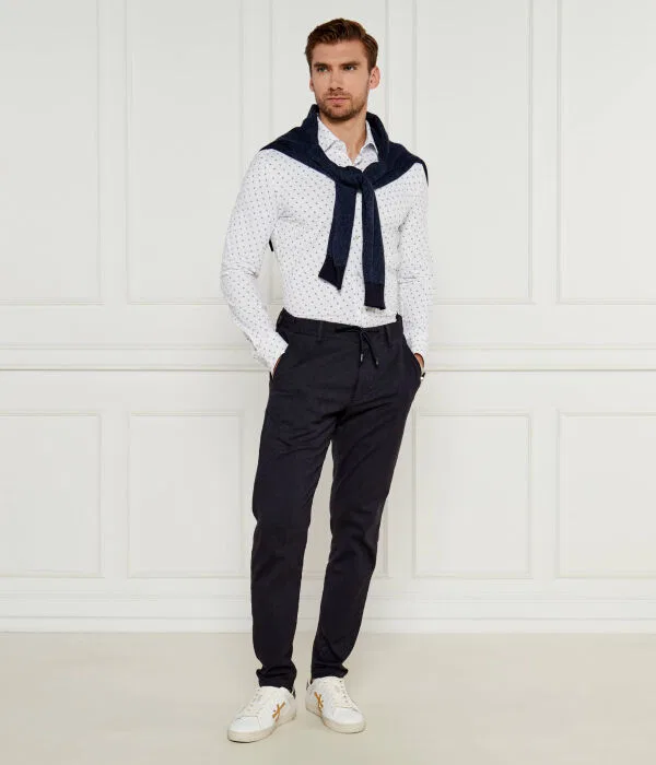 Мужская рубашка с длинным рукавом P-Hank-Kent Slim Fit BOSS, белый — фото 2