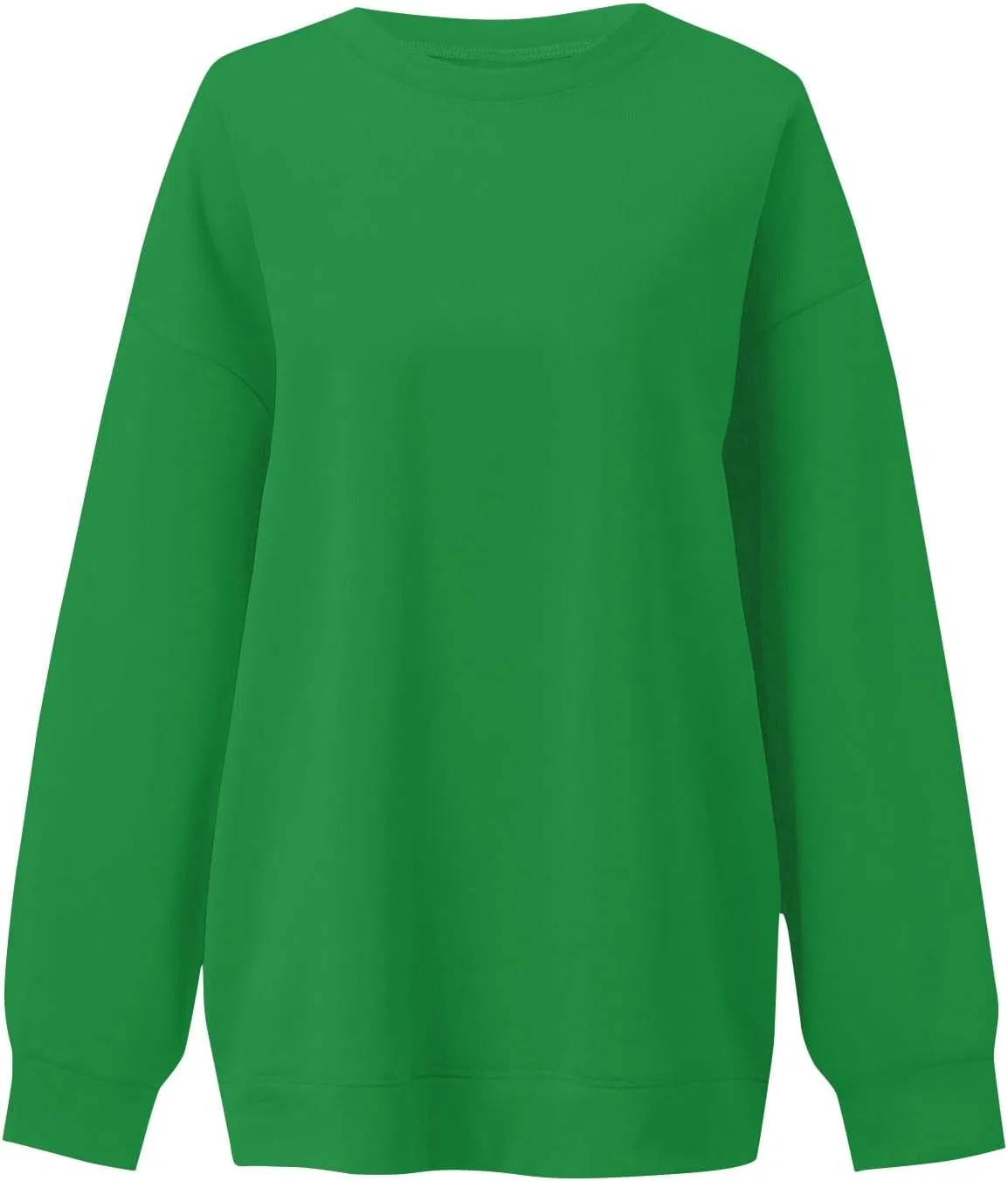 Женский свитшот с начёсом, модель Fleece Lined Crewneck, зелёный — фото 3
