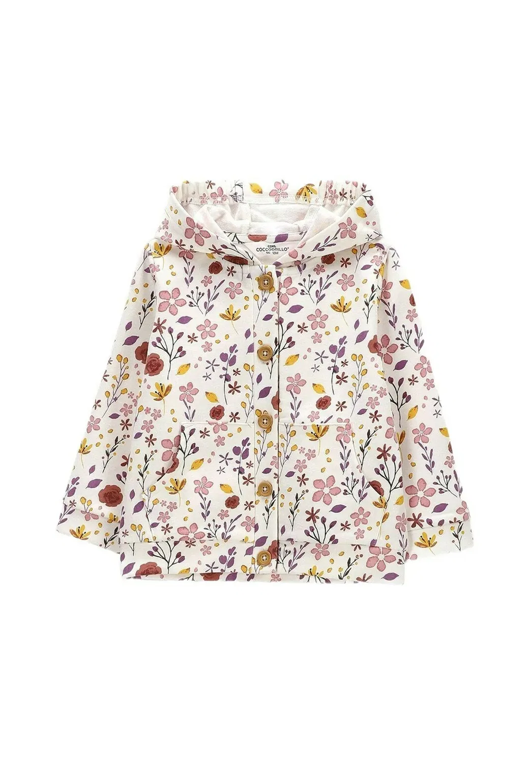 Kinder-Kapuzenjacke - толстовка на молнии Coccodrillo, Off-White