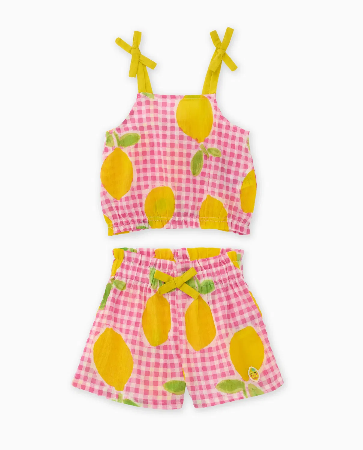 Детский комплект для девочек с принтом лимонов Lemon Design Tuc tuc, Rosa