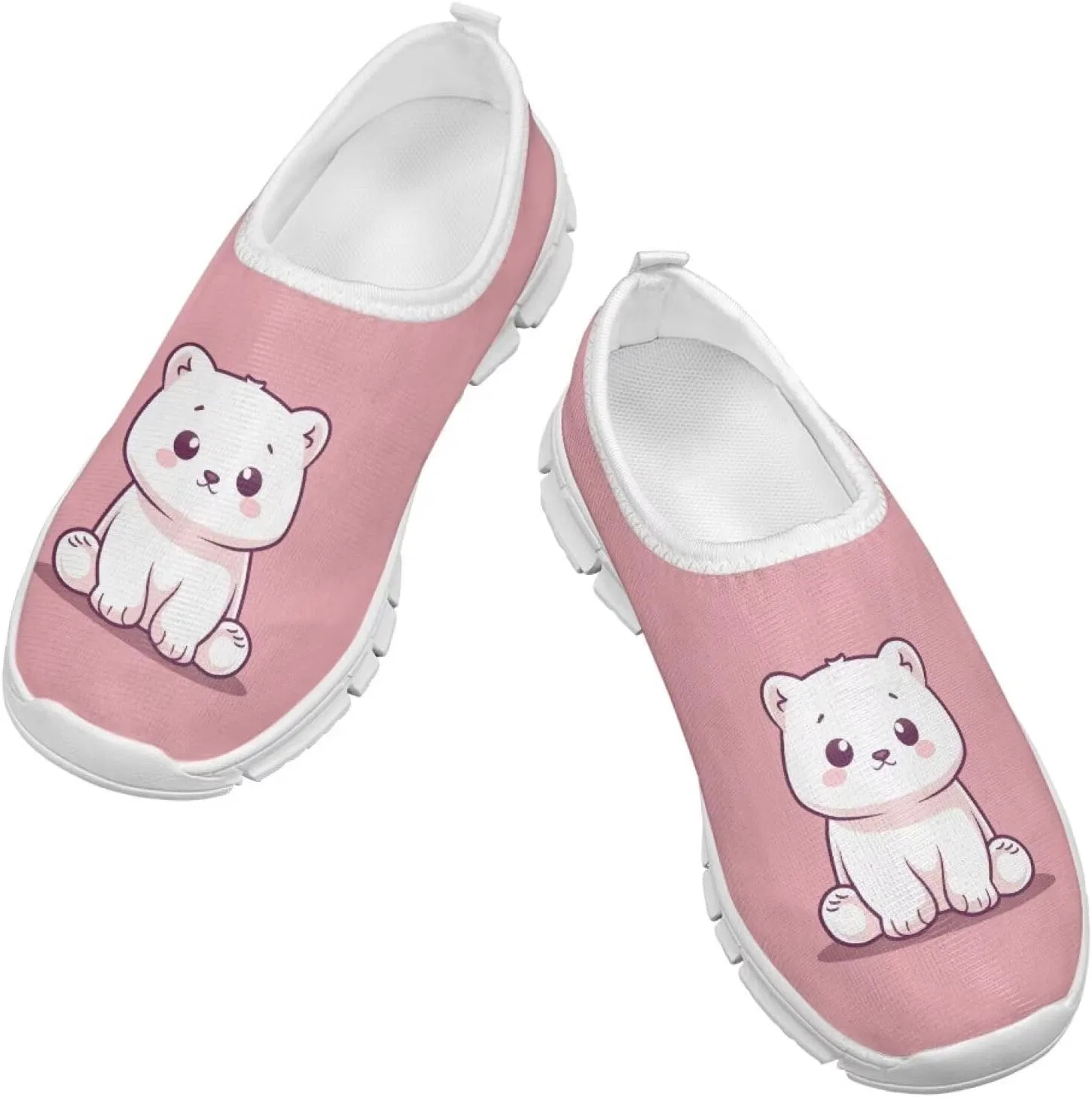 Детские туфли-лоферы для девочек Gorweirop, Pink Bear — фото 4