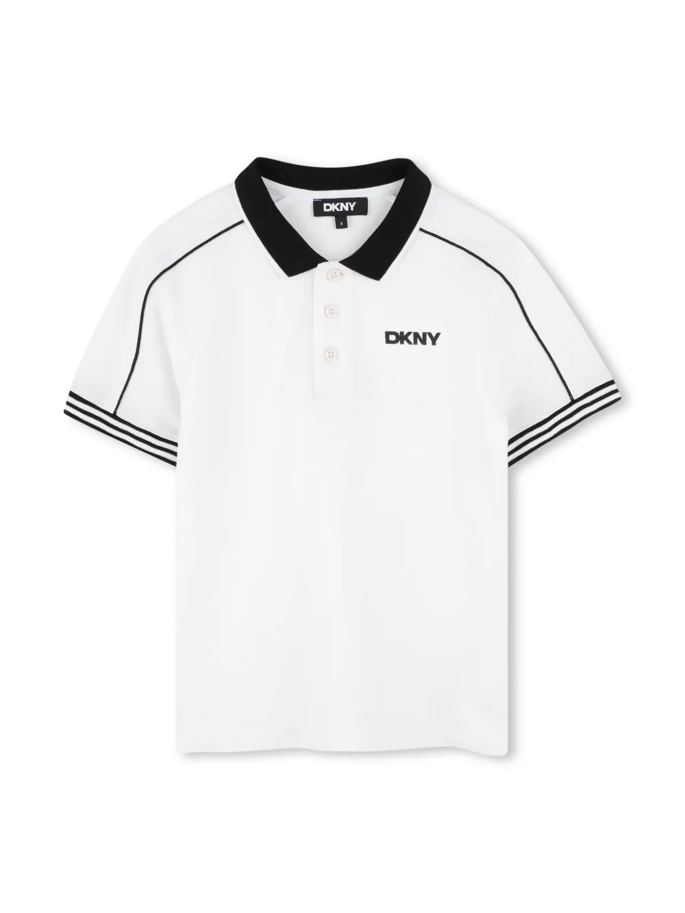 Комплект из рубашки поло и шортов с логотипом Dkny Kids, белый — фото 3