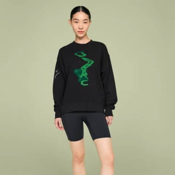 

Свитшот On Running Club Graphic Club Crew, черный/зеленый