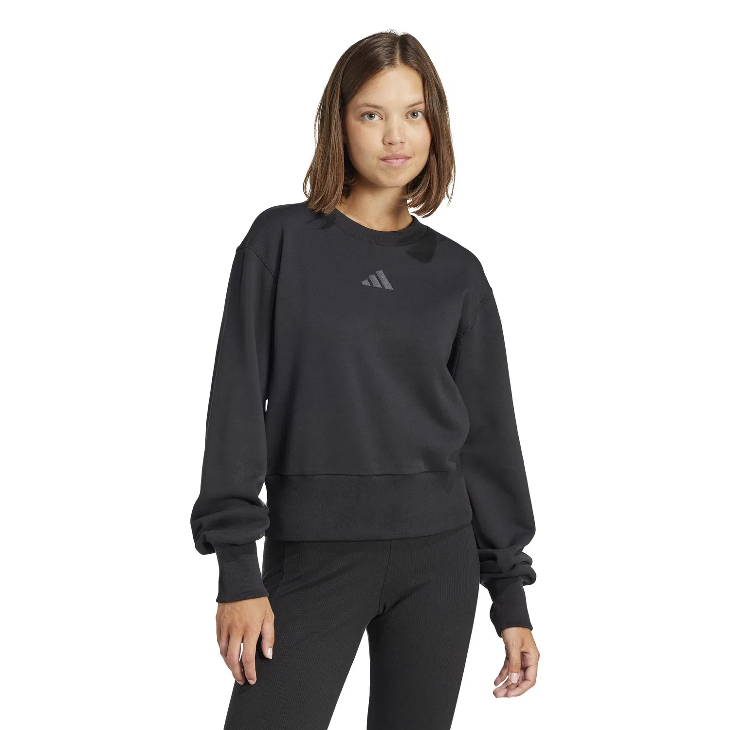 Женский свитшот из французского футера All Szn adidas, Black — фото 3