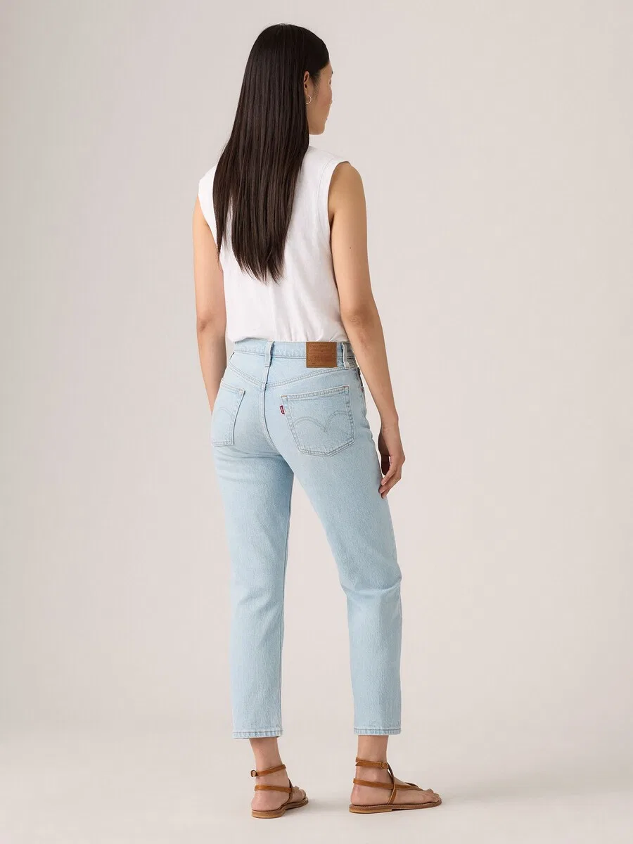Джинсы LEVI'S Regular '501 CROP' светло-голубого цвета — фото 3
