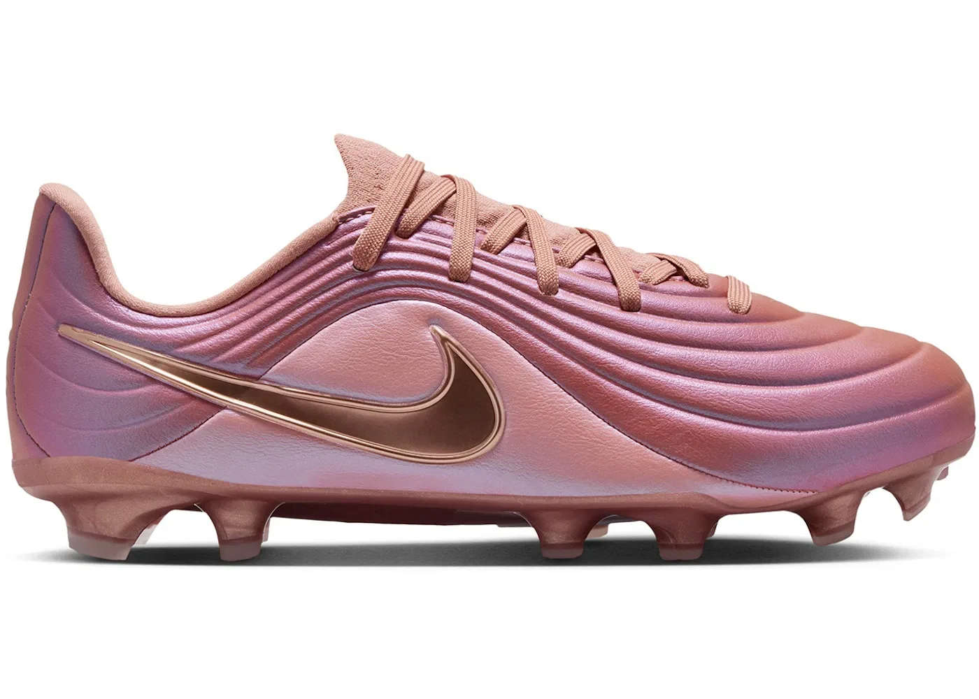 Детские бутсы с гибридными шипами Nike Tiempo Maestro Academy FG/MG LE, Metallic Red Bronze Metallic Rose Gold