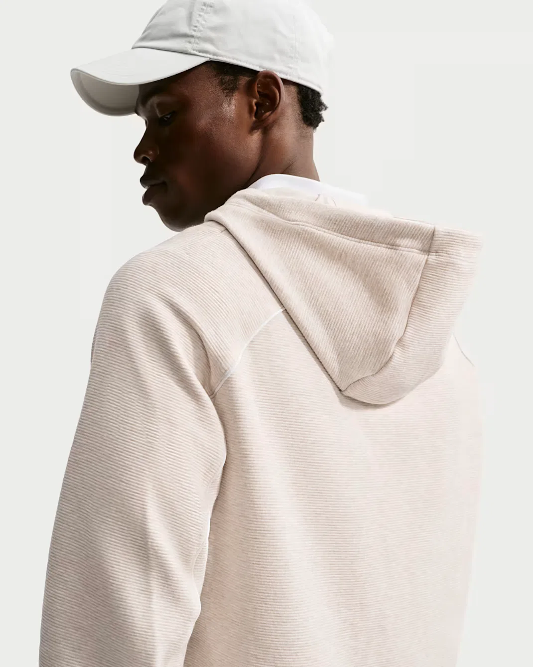 Мужская термотолстовка для гольфа Therma-FIT Nike Par, Light Orewood Brown/White/Light Orewood Brown/Black — фото 2