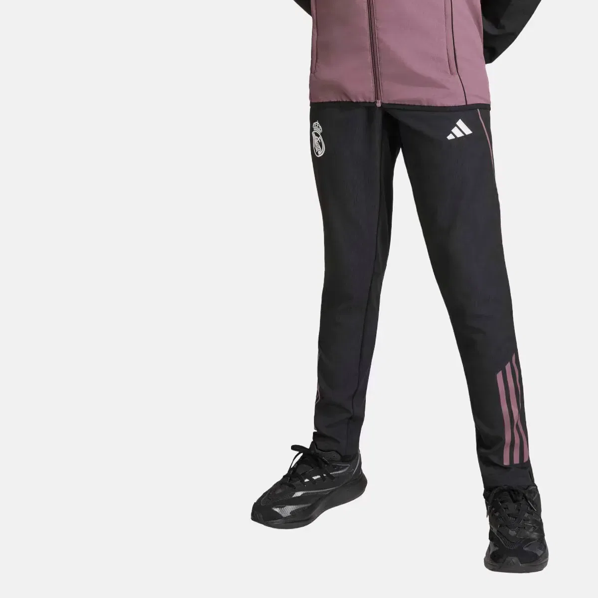 Детские штаны для мальчиков с принтом Real Madrid CF 2025-2026 Pre Match Tiro25 Competition adidas, Negro — фото 2