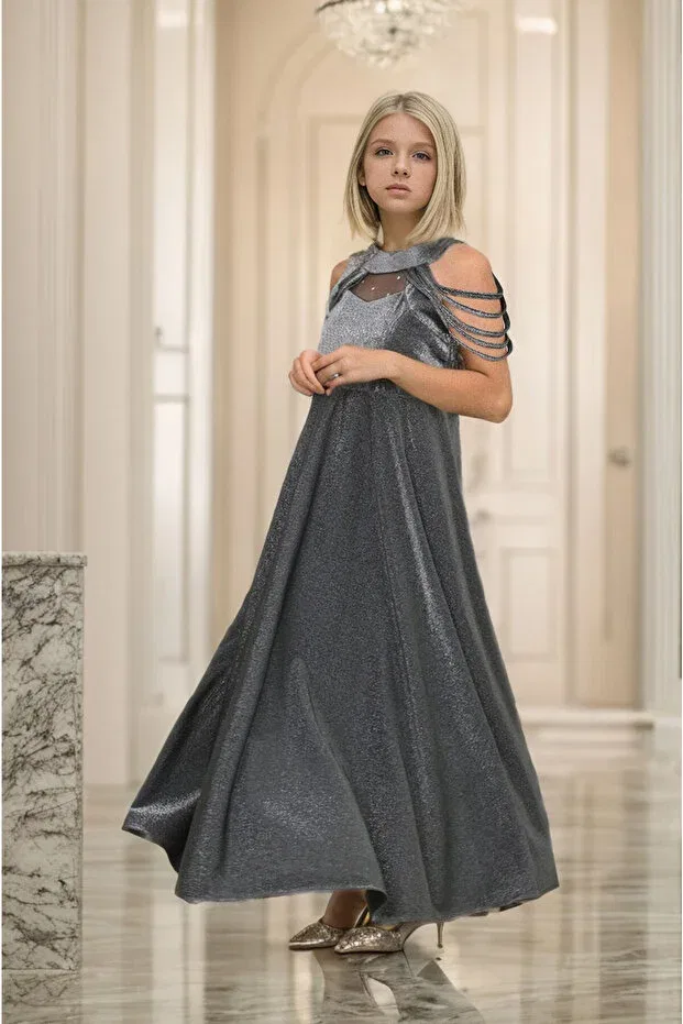Детское платье для девочек без рукавов Joui Co, Anthracite