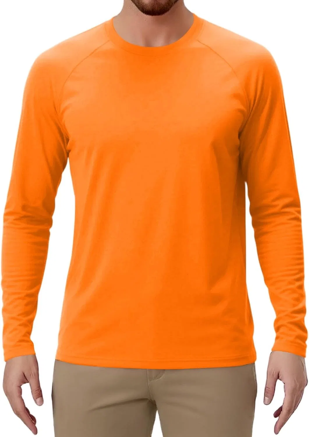 Мужская классическая футболка с длинным рукавом OMING, Orange