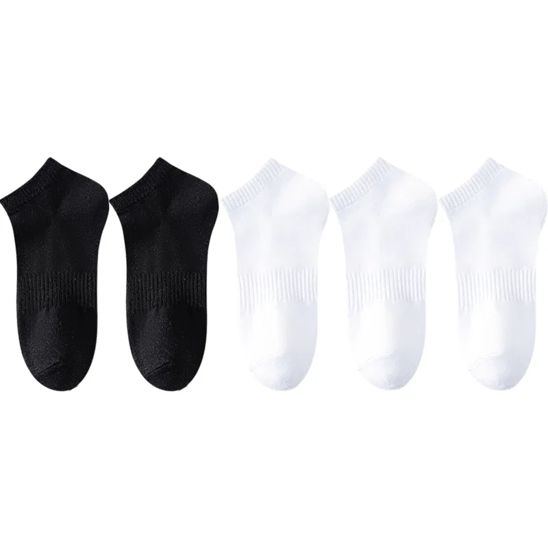 Детские носки-невидимки 5 пар, Black Short Socks 2, White Short Socks 3, MIIOW