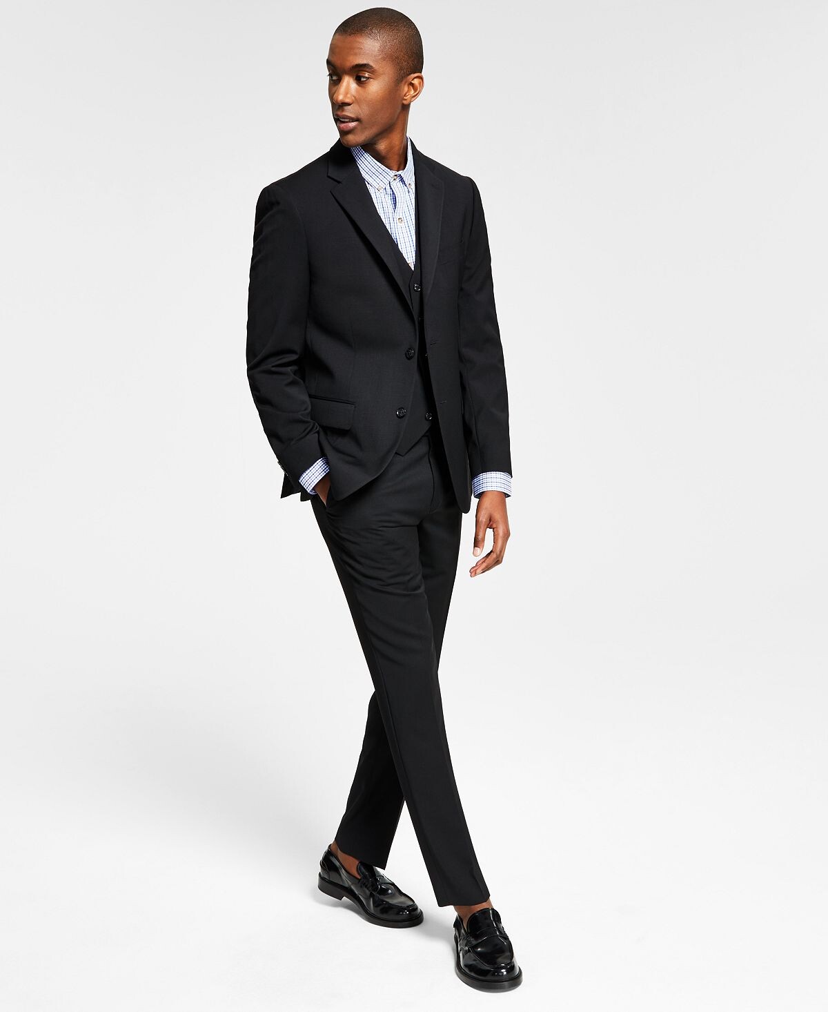 Мужской костюм modern-fit th flex stretch solid, разделяет Tommy Hilfiger, черный — фото 2
