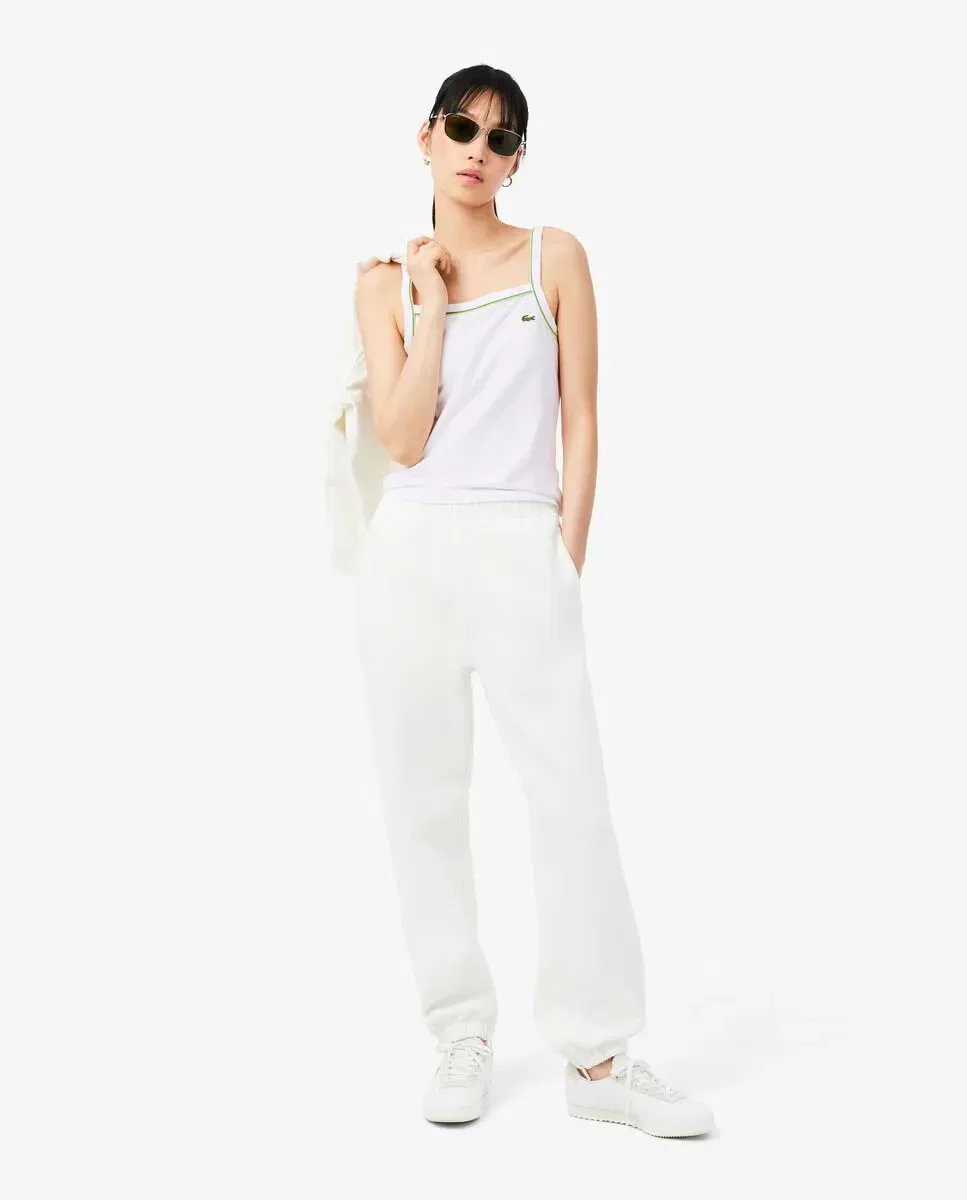 Футболка женская Lacoste Blanco с контрастными деталями — фото 4