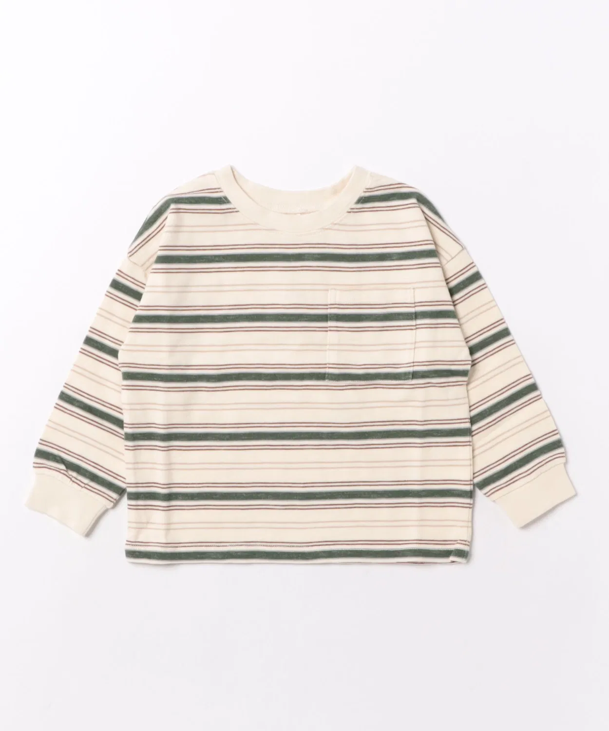 Sunny branch Детская футболка с длинным рукавомс нагрудным карманом Relaxed Long Sleeve Tee Rylee + Cru, Beige