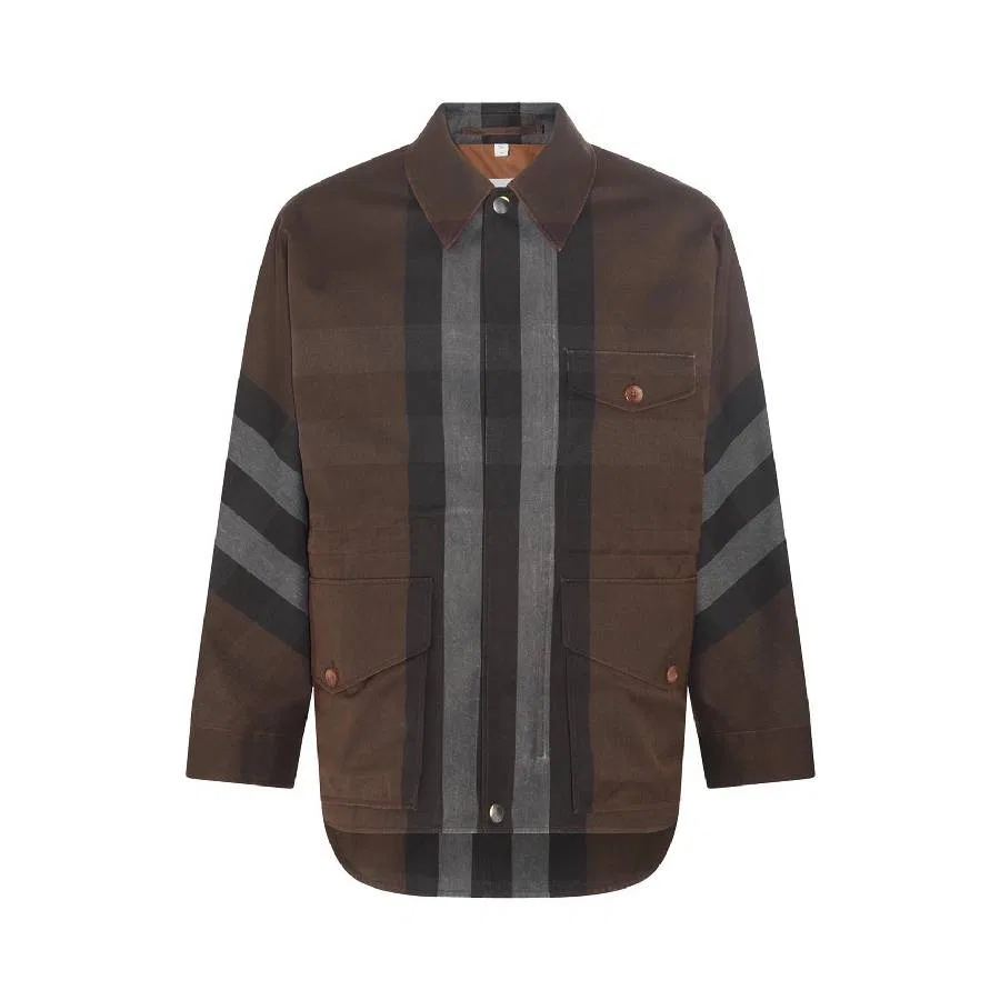Куртка-полевка Burberry Dark Birch Brown Check — фото 4