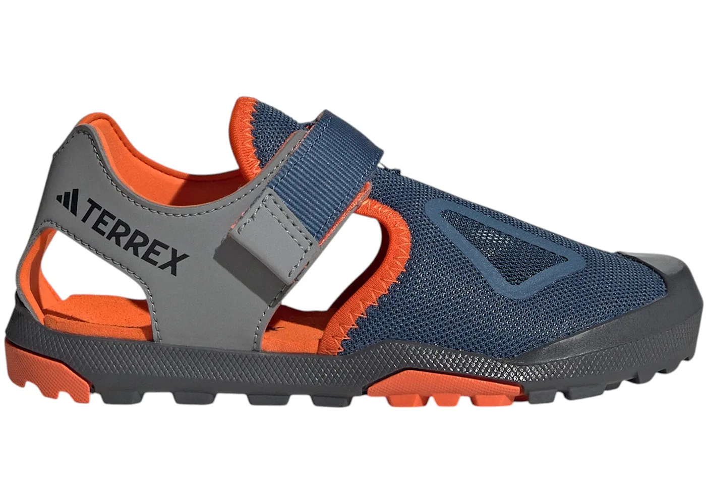 Детские сандалии с закрытым носком Adidas Terrex Captain Toey 2.0 Sandals, Wonder Steel Grey Three Impact Orange