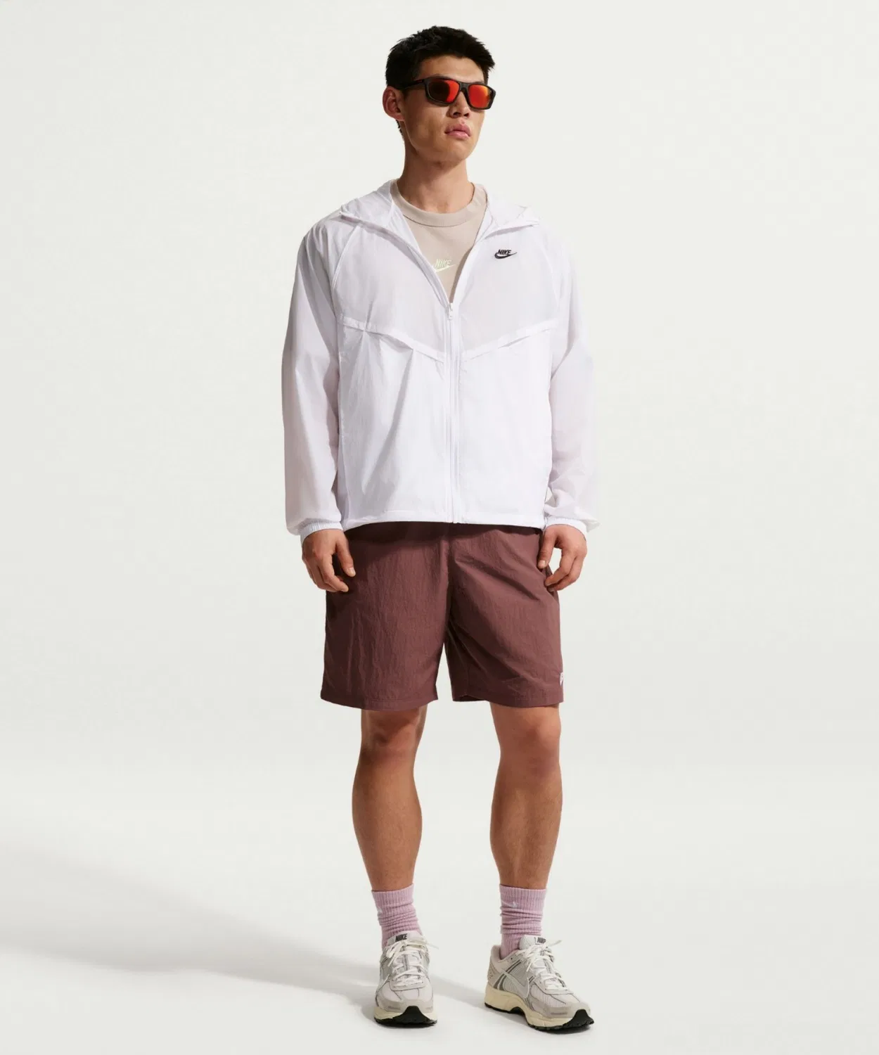 Мужская куртка с принтом Windrunner NIKE, White — фото 4