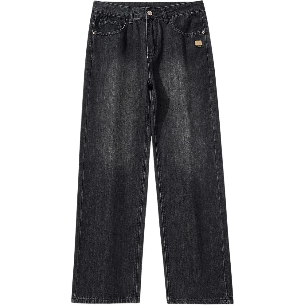 Детские джинсы прямого кроя Tonlion, Black Gray