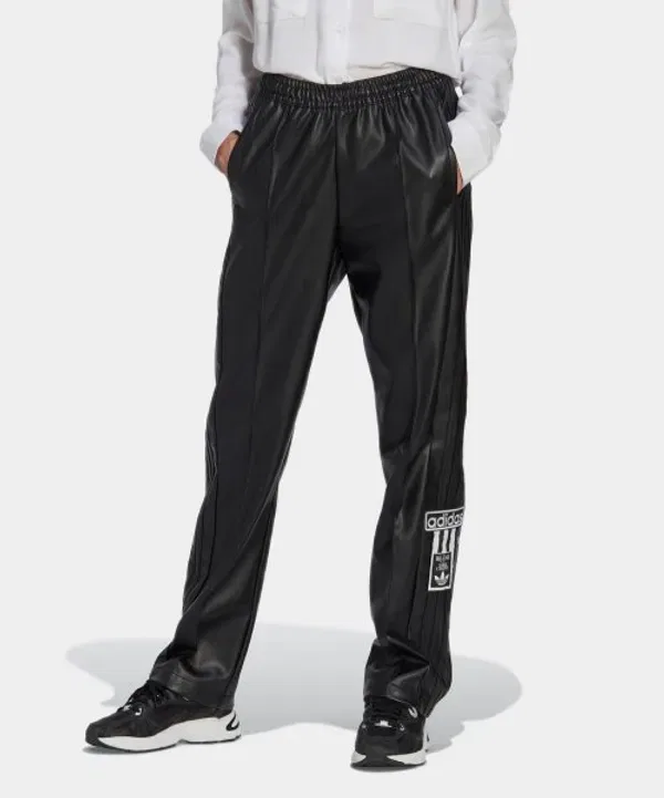 Брюки кожаные Adibreak, Adidas, черный