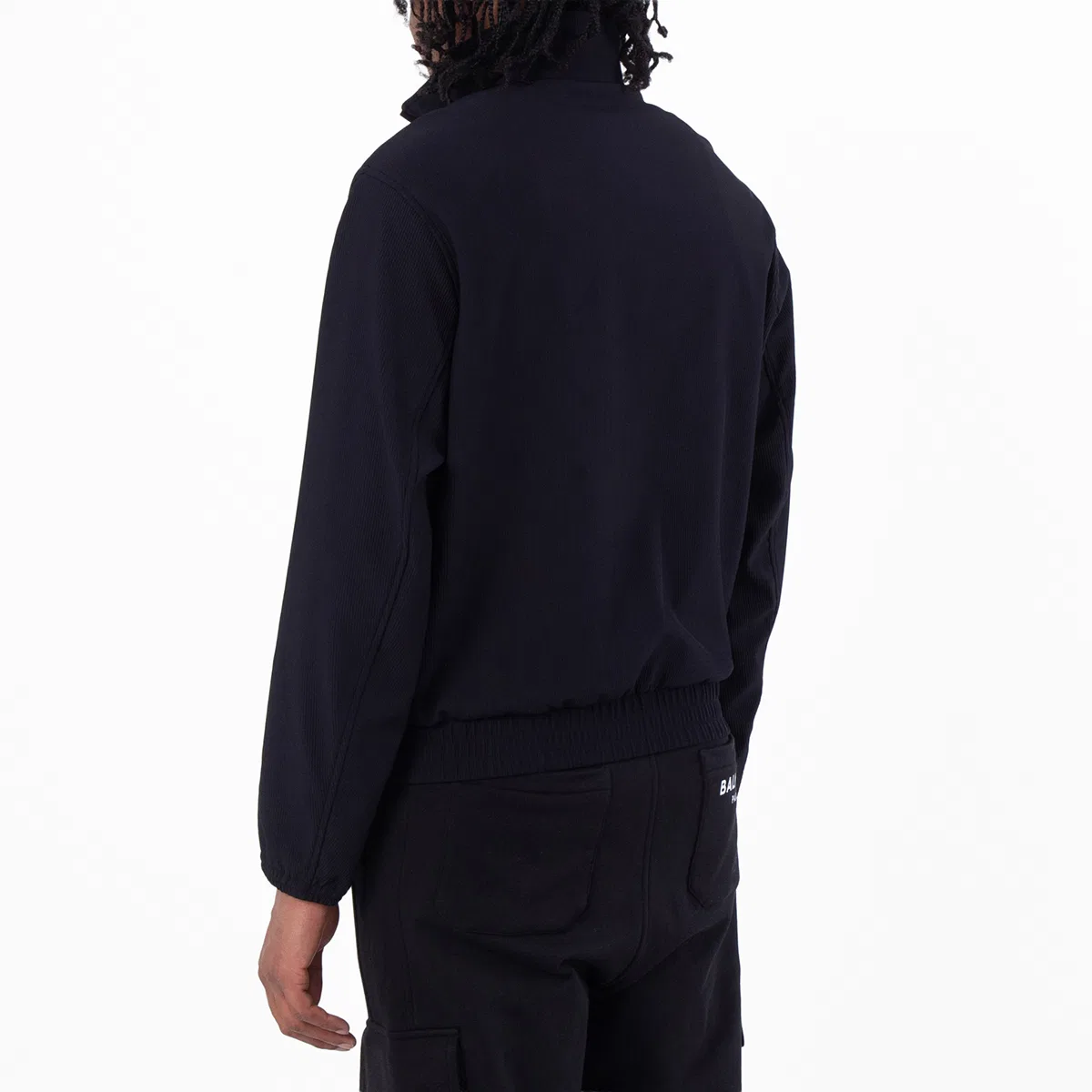 Куртка из стрейч-нейлона с эффектом каннете Louson Jacket Emporio Armani, Black Beauty — фото 3