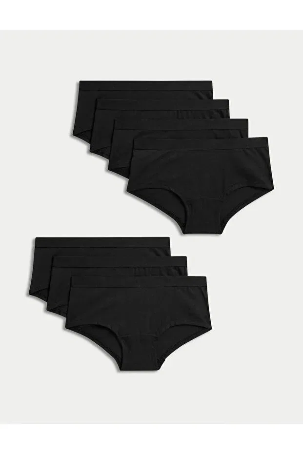 Детский комплект трусов для девочек хлопковый Marks & Spencer, Black