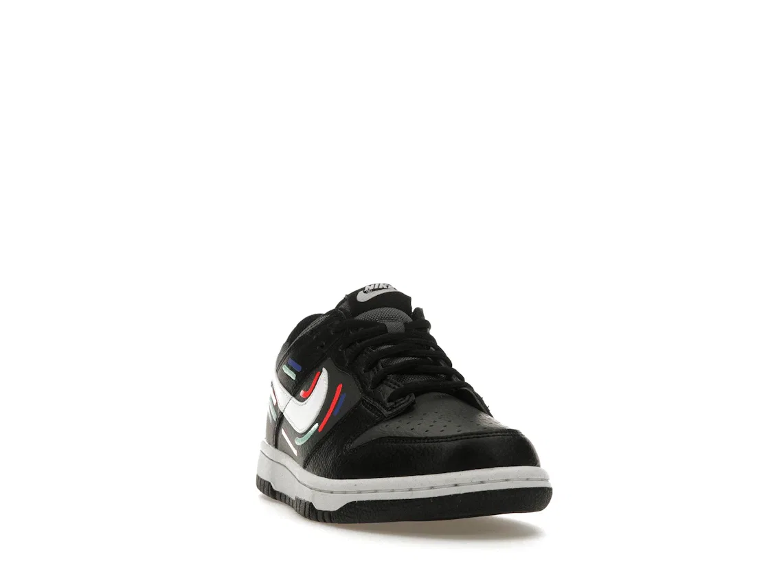 Детские кроссовки Lifestyle с принтом Nike Dunk Low Next Nature Nike, Black/Green Glow/Game Royal/White — фото 2
