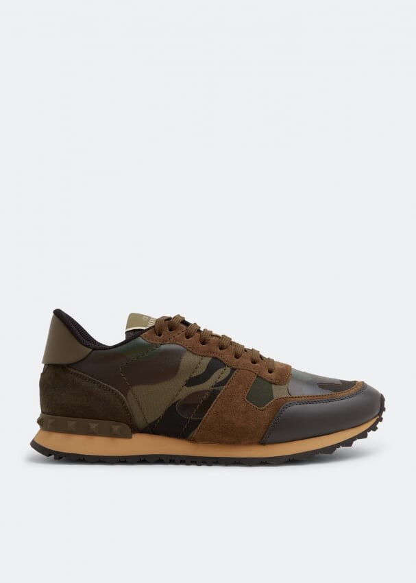 

Кроссовки VALENTINO GARAVANI Camouflage Rockrunner sneakers, коричневый