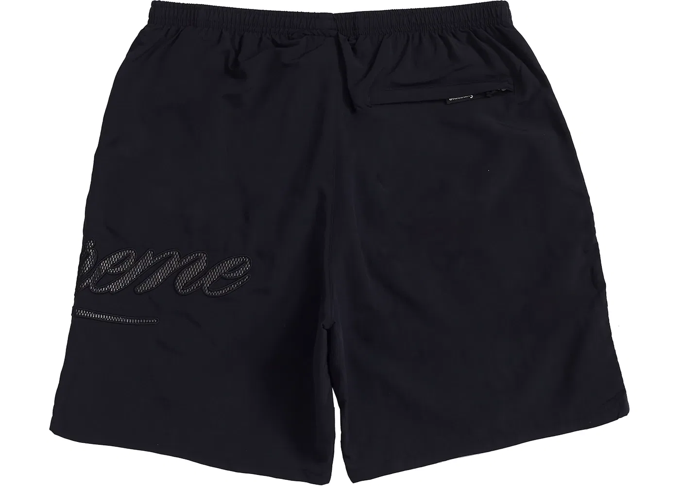 Мужские шорты с принтом Supreme Mesh Script Short Supreme, Black — фото 2