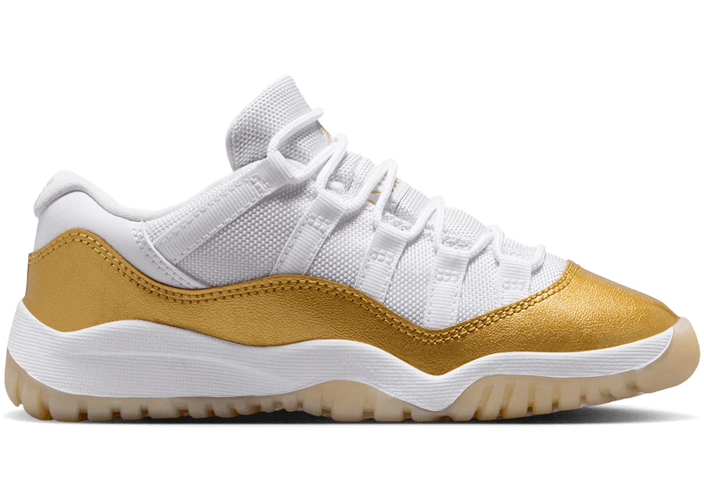 Детские кеды Lifestyle Jordan 11 Retro Low White/Metallic Gold/Team Gold