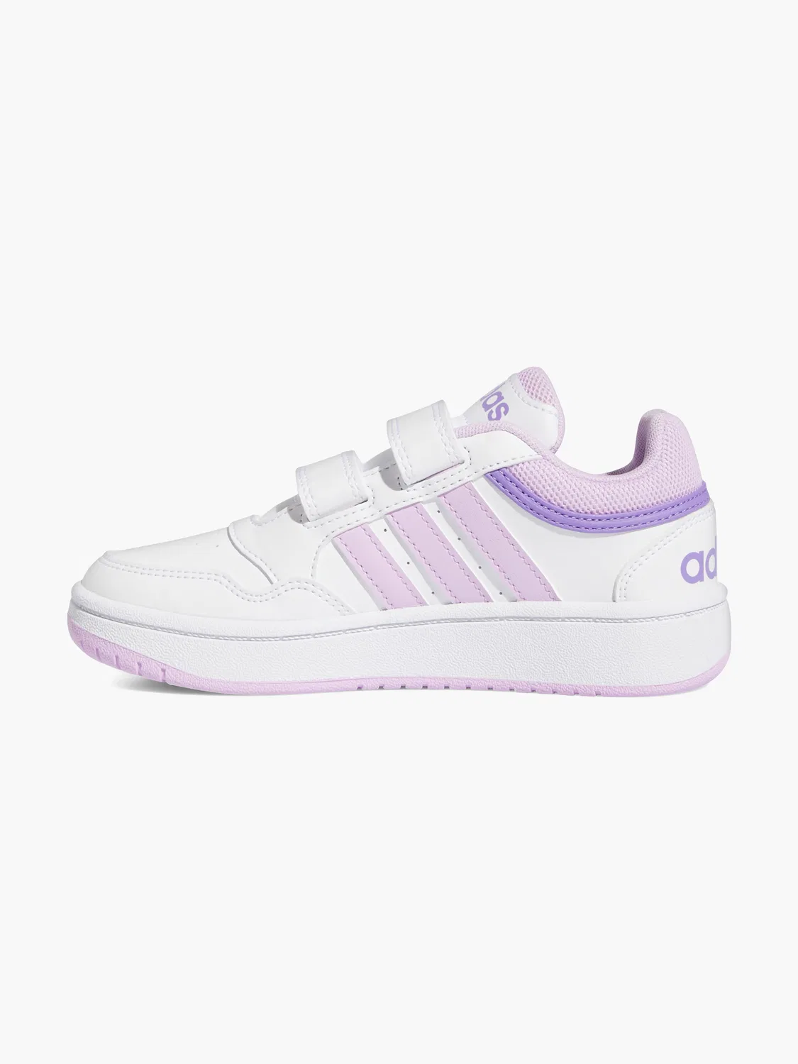 Детские кроссовки на липучках Adidas Hoops 3.0 CF C, белый — фото 2