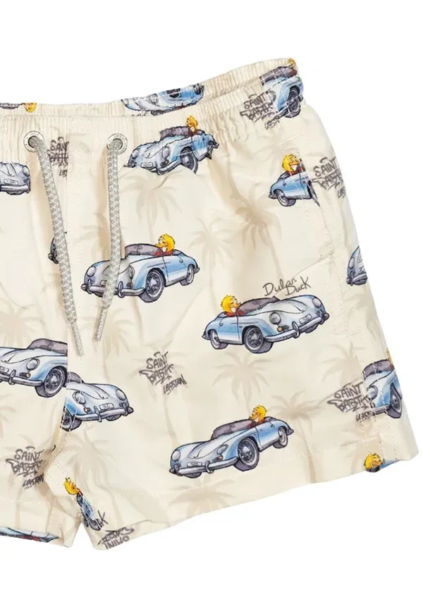 Плавки с принтом Costume boxer per bambino Mc2 Saint Barth, Beige, бежевый — фото 3