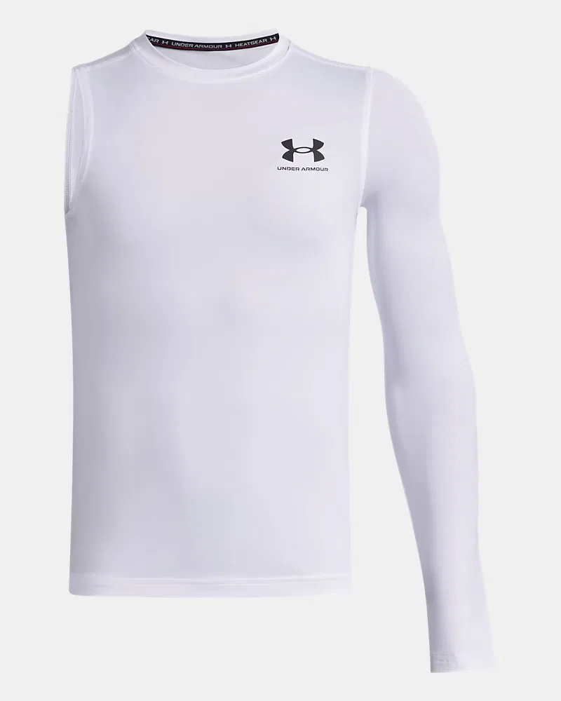 Лонгслив асимметричный HeatGear Asymmetrical Left UnderArmour, White/Black — фото 4