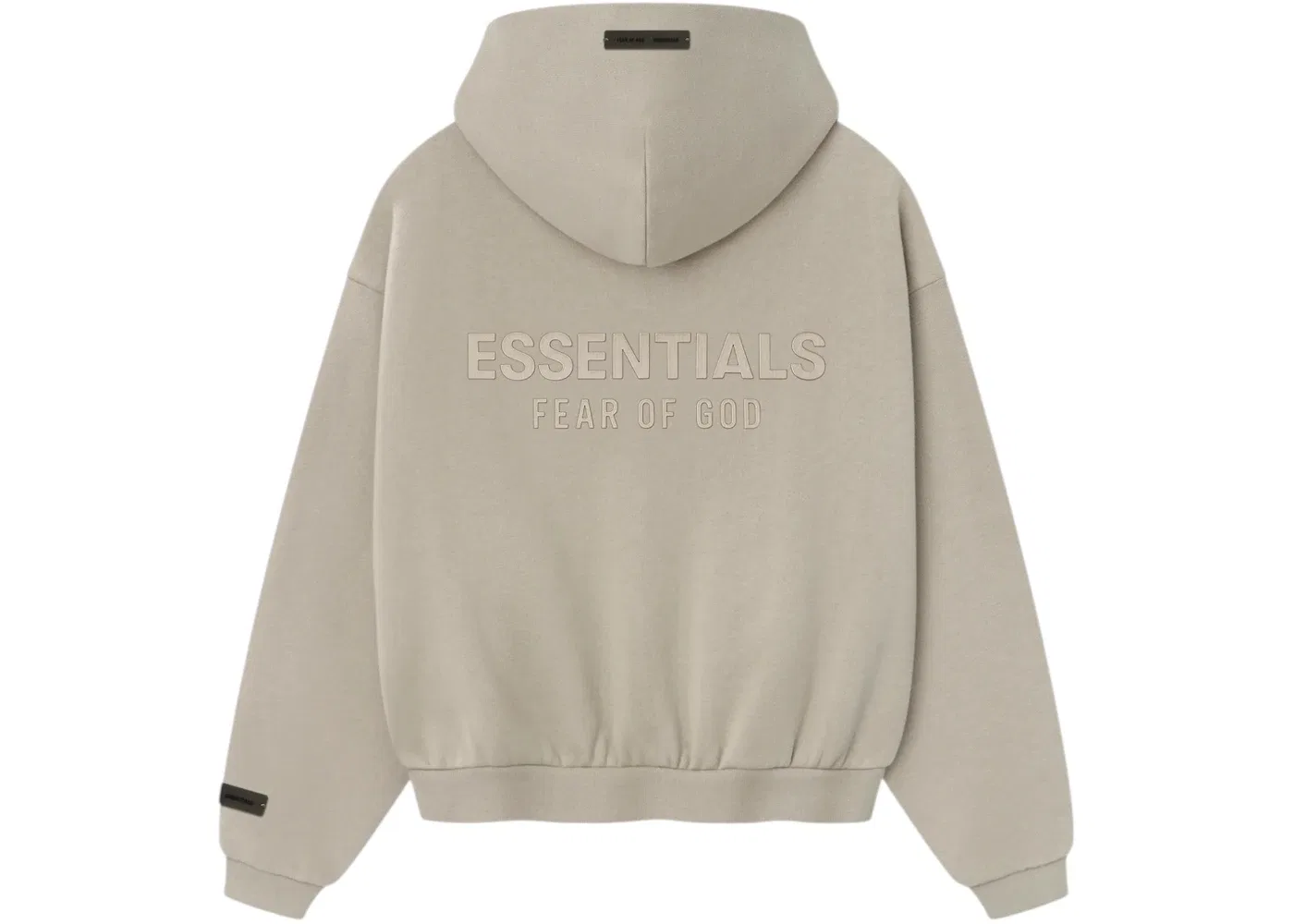 Детская худи с длинным рукавом Fear of God Essentials Kids Classic Fleece Zip-Up Hoodie, Timber — фото 2