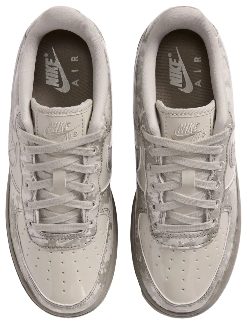 Детские кроссовки для мальчиков из натуральной кожи Nike Air Force 1 Low, Green/Lt Army/Dark Grey — фото 4