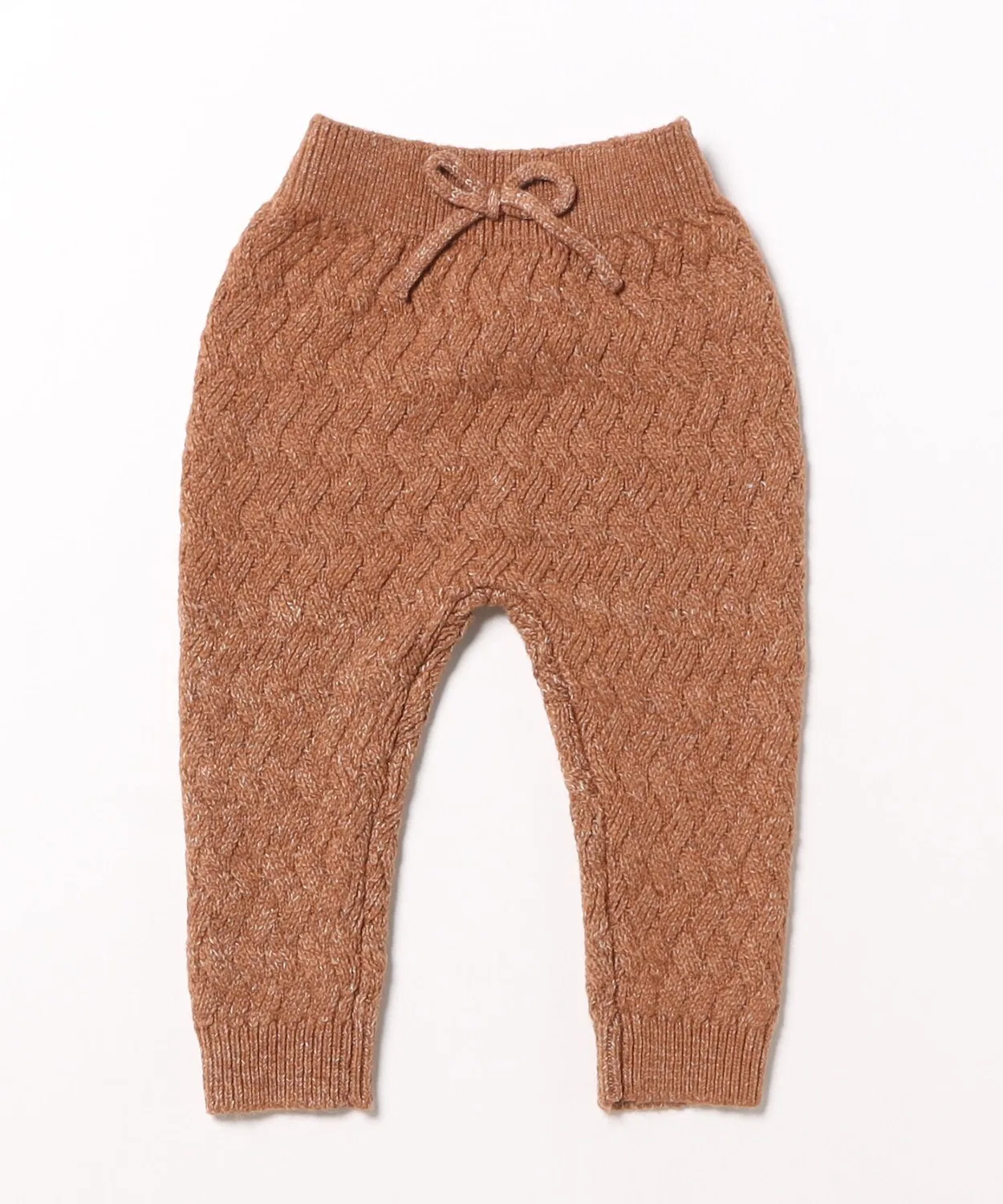 Детские штаны-комбинезон с принтом Knit Pant Quincy Mae, White/Brown