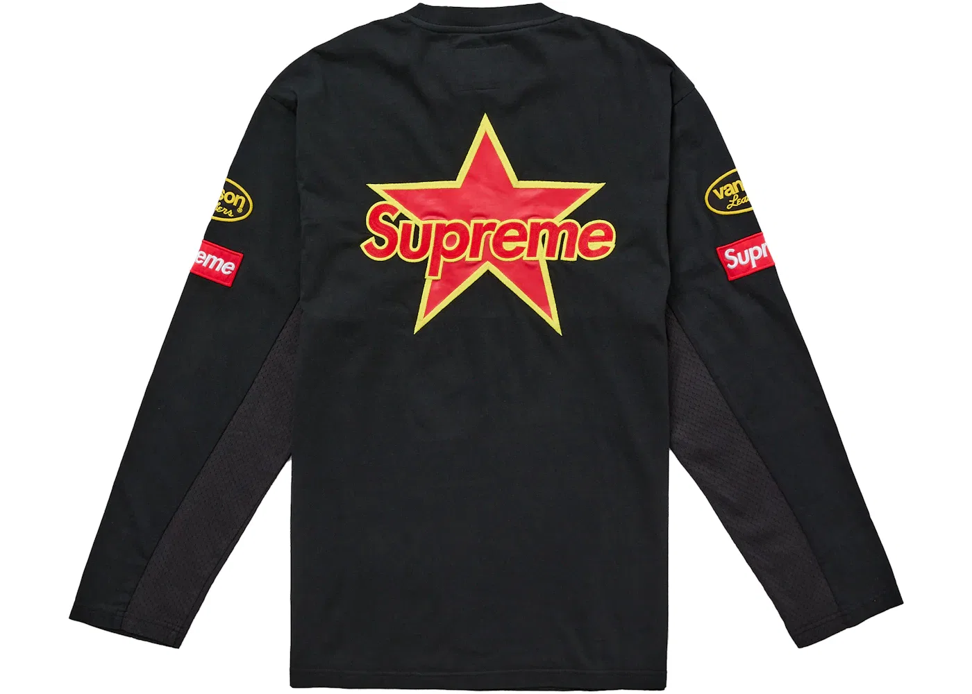 Мужская футболка с длинным рукавом Supreme Vanson Leathers L/S Top, Black — фото 2