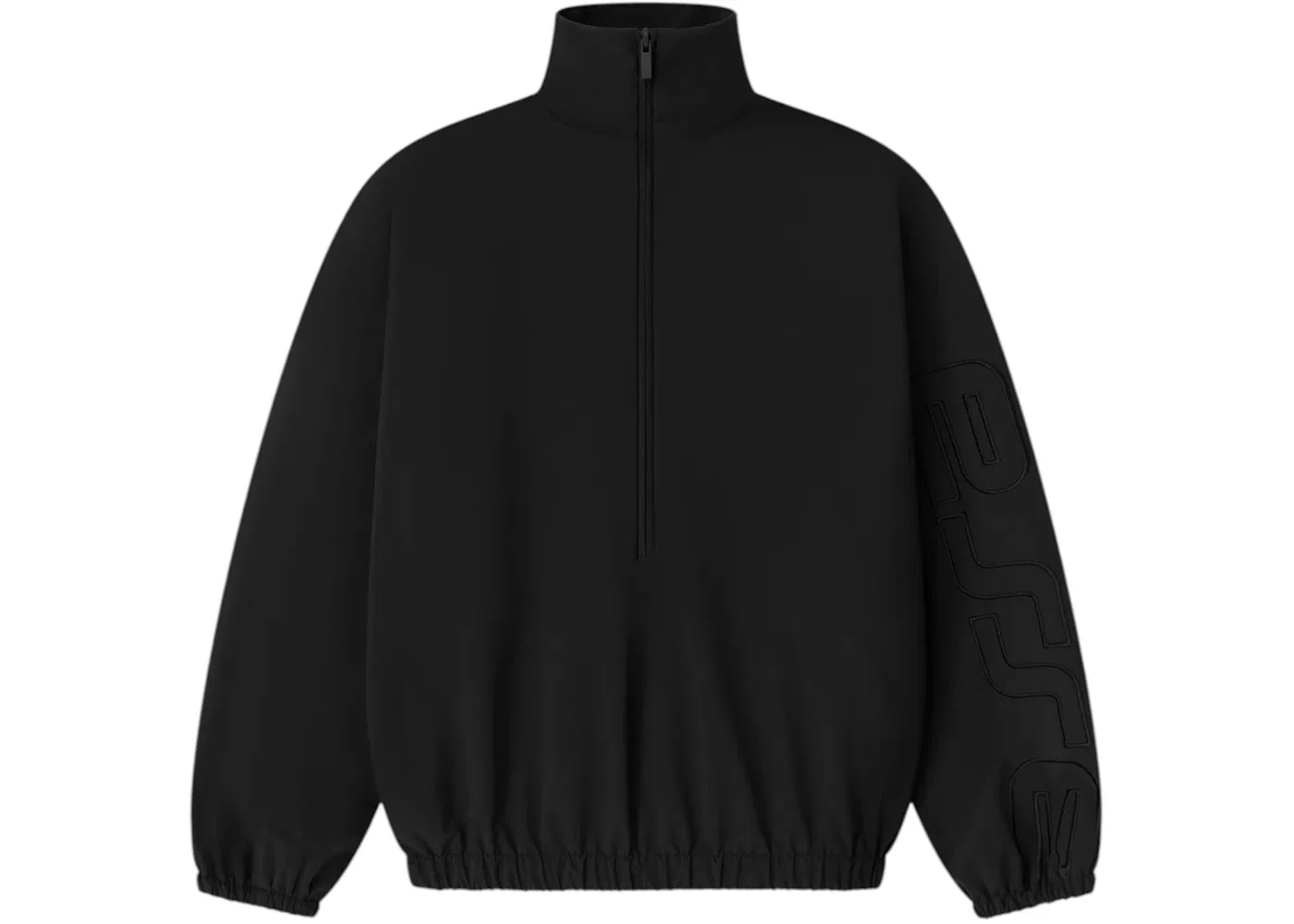 Мужская куртка полузамок с принтом Fear of God Essentials Active Trace Half Zip Track Jacket, Vintage Black