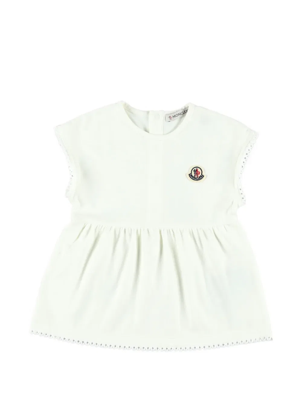 Комплект шорт с кружевной отделкой Moncler Enfant, нейтральный — фото 2
