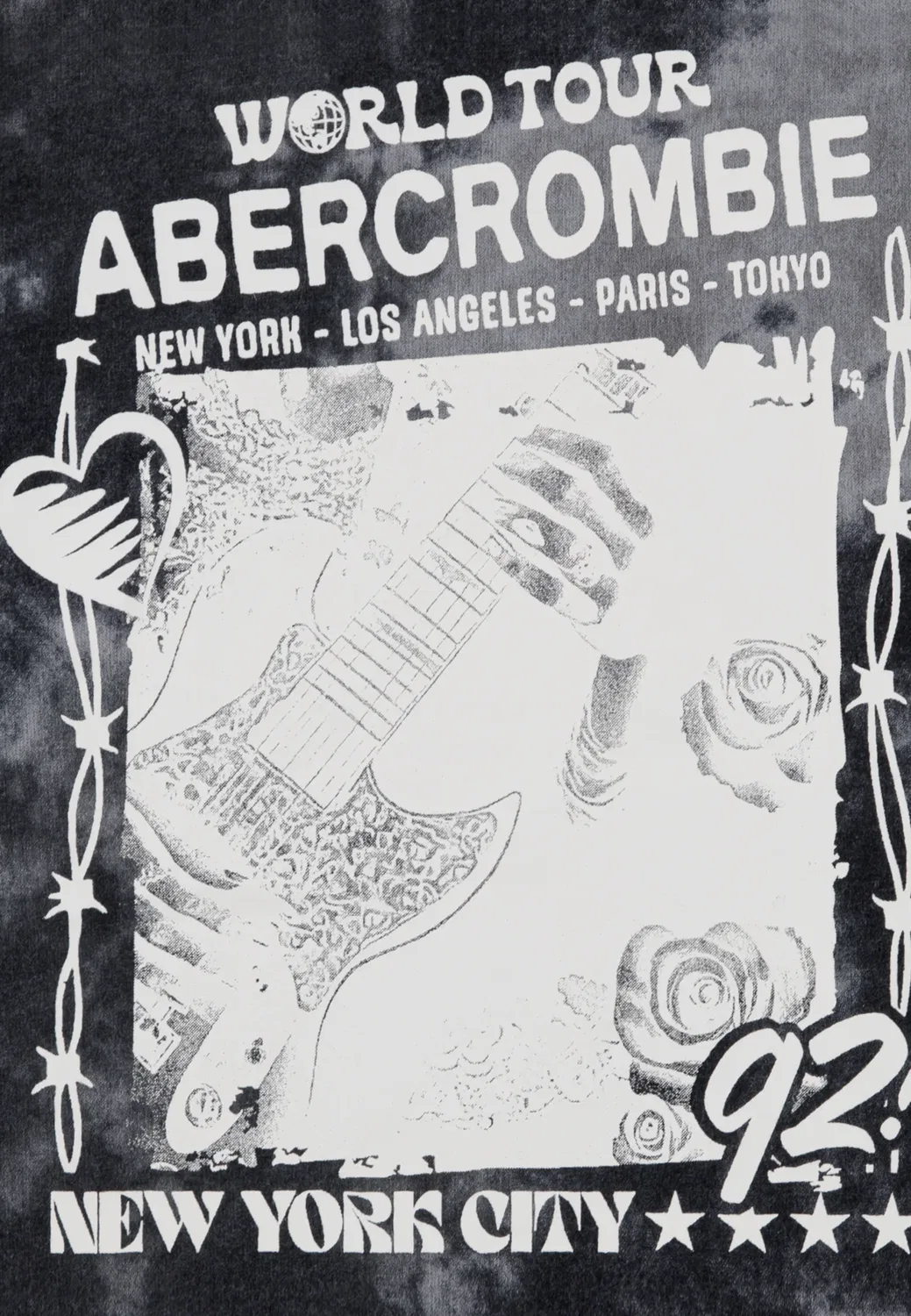 Классическая рок-футболка - футболка с принтом Abercrombie & Fitch, Anthracite — фото 3