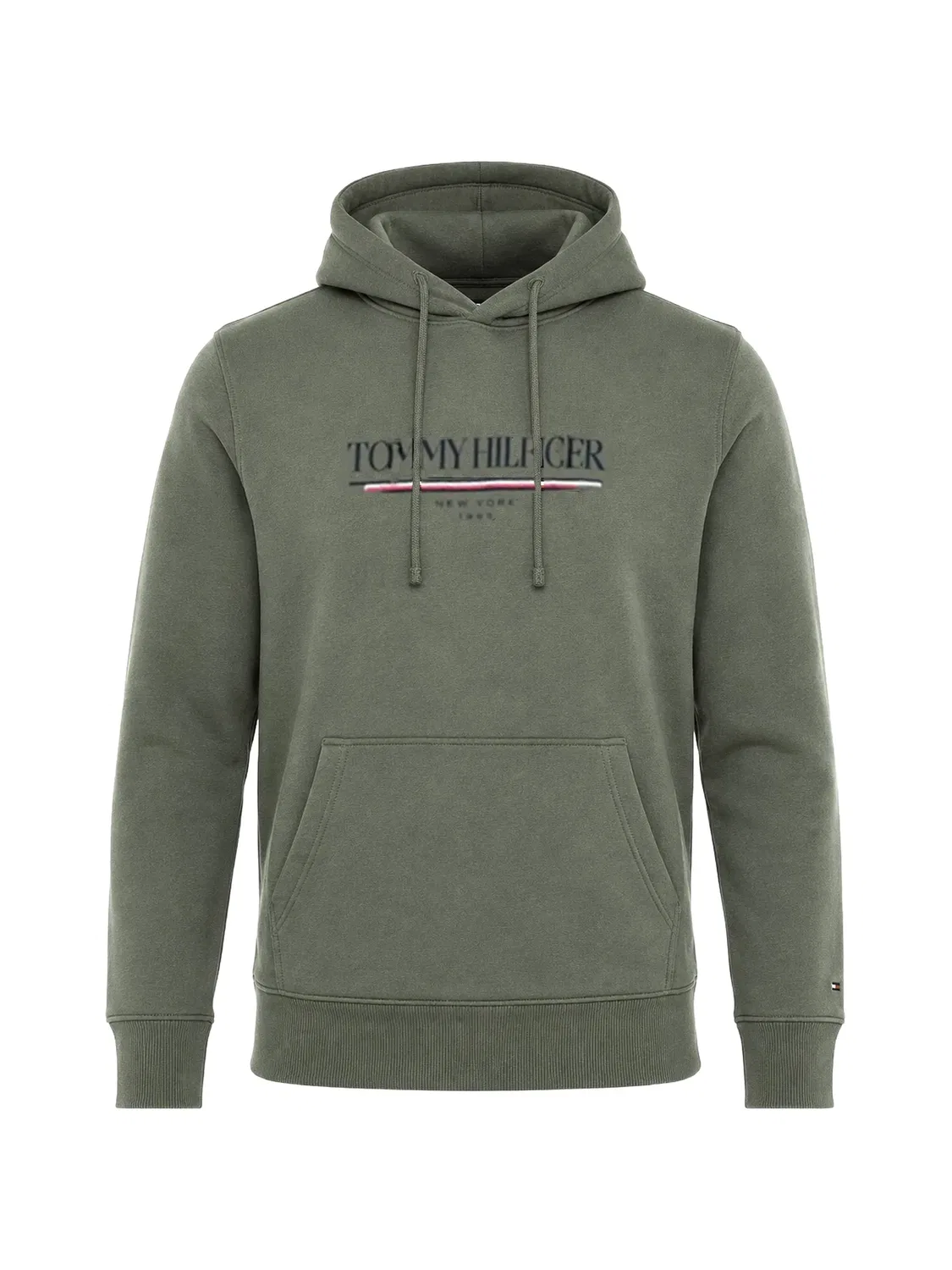 Худи с кулиской и вышитым логотипом Tommy Hilfiger, зеленый