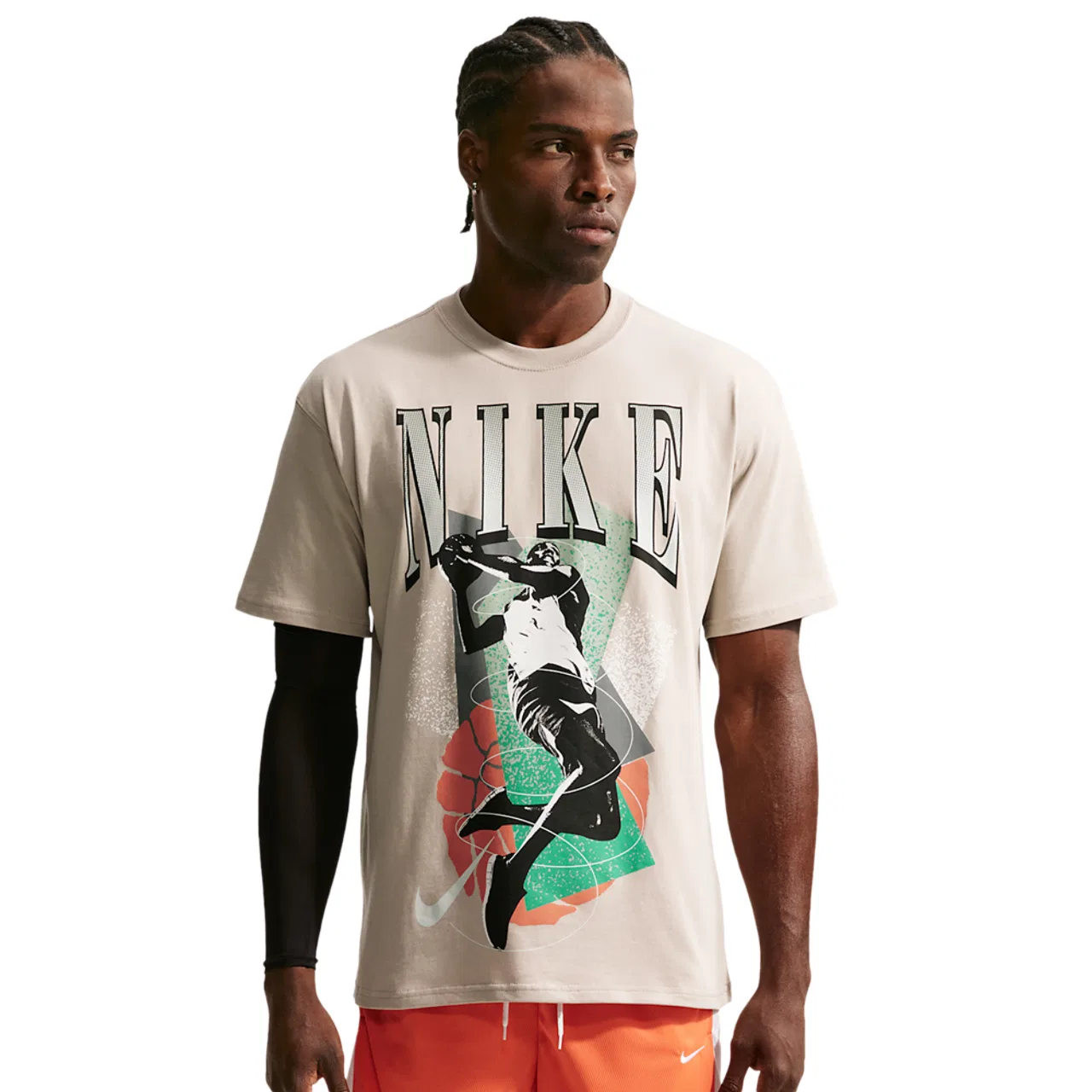 Футболка мужская с длинным рукавом Retro BBall Nike, цвет Cream Ii