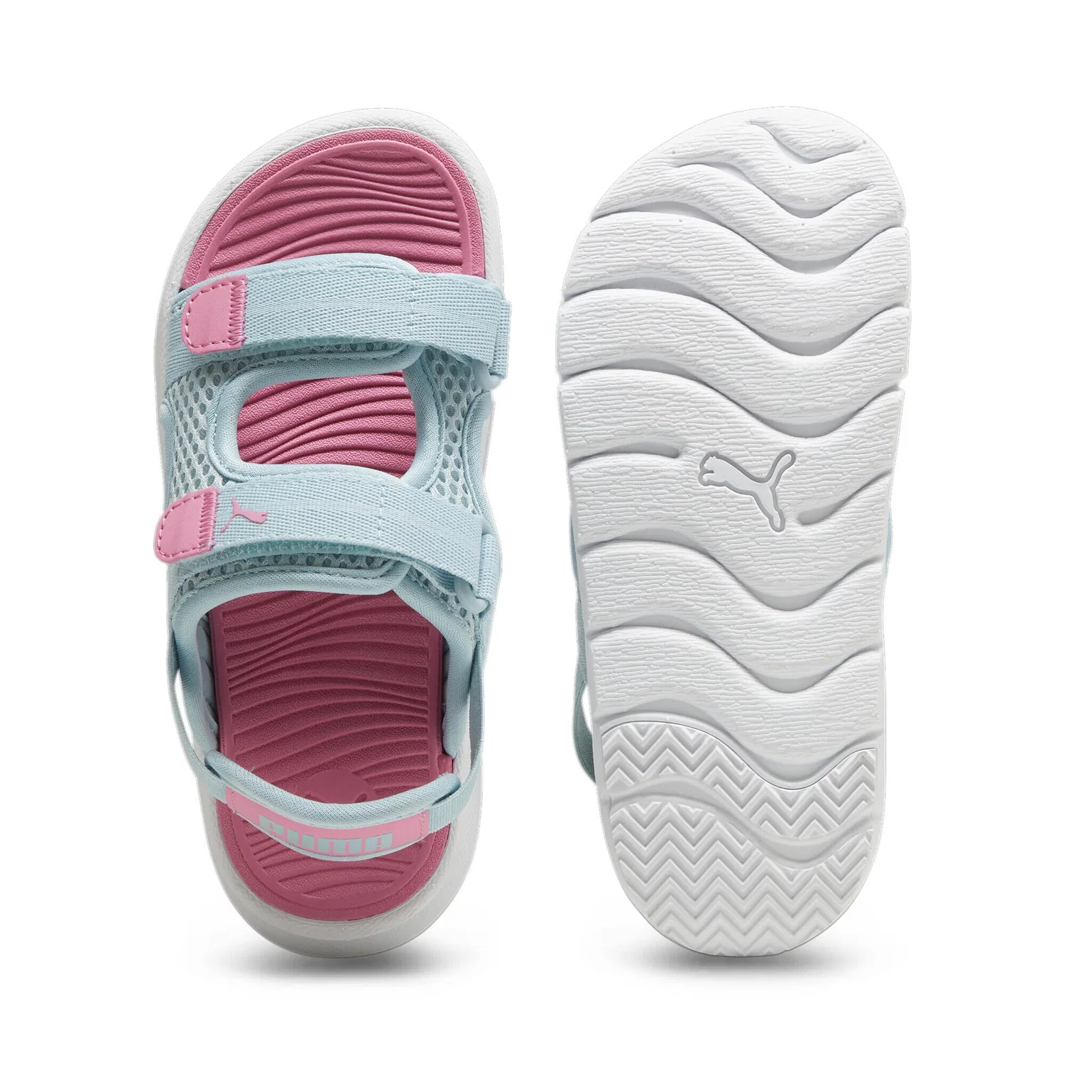 Детские сандалии Evolve Puma, Turquoise Surf Fast Pink White Blue — фото 4