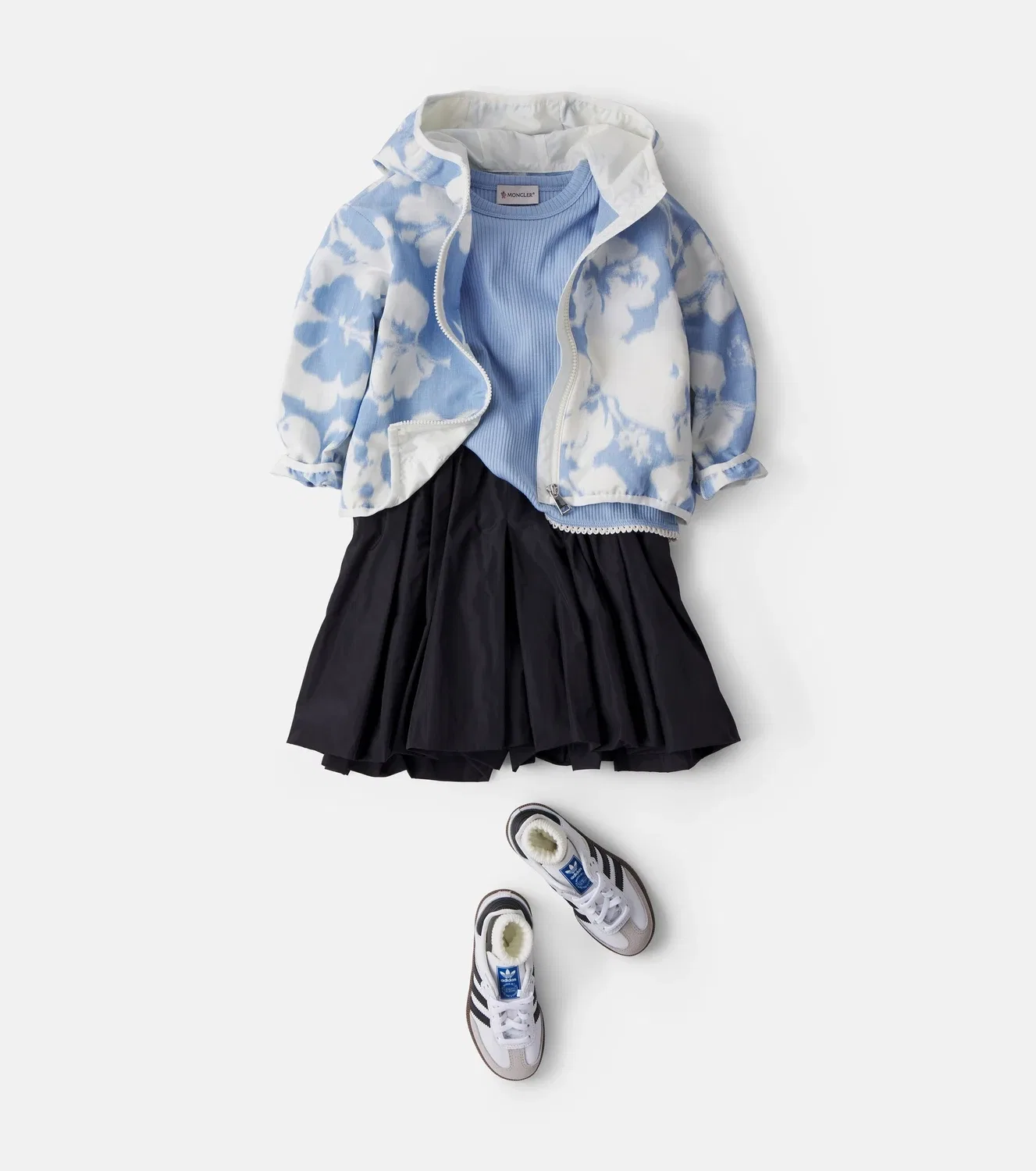 Легкая куртка с капюшоном Agnesine Moncler Enfant, синий — фото 2