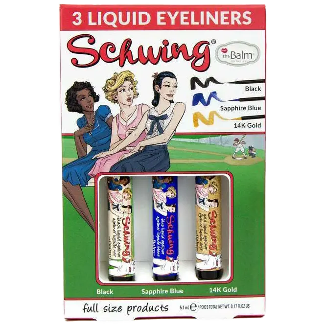 

The Balm Schwing Holiday набор: подводка для глаз, 3x1,7 мл