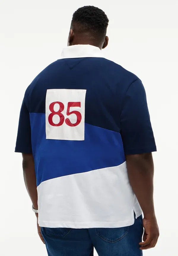 Футболка поло с принтом Bt-graphic colorblock reg polo Tommy Hilfiger, Carbon Navy, Multi, темно-синий/мультиколор — фото 3
